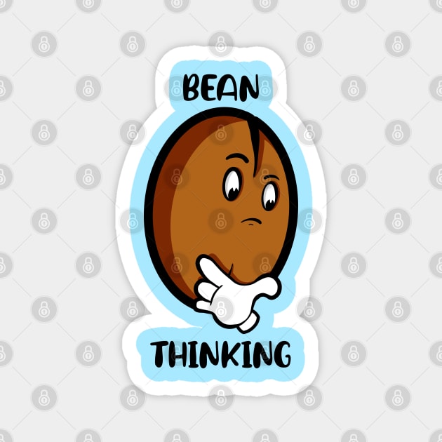 Bean Thinking Magnet by Art by Nabes