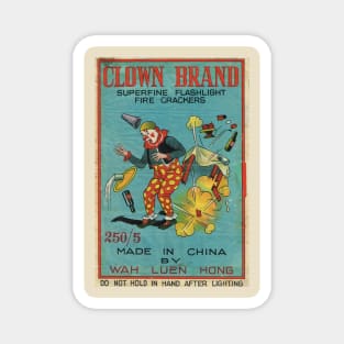 VINTAGE FIRECRACKER CLOWN BRAND Magnet