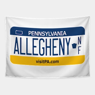 Allegheny National Forest license plate Tapestry