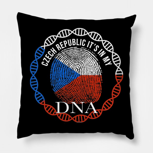 Czech Republic Its In My DNA - Gift for Czech From Czech Republic Pillow by Country Flags