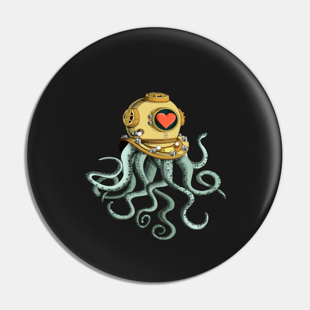 Octopus and His Soulmate Pin by BessoChicca