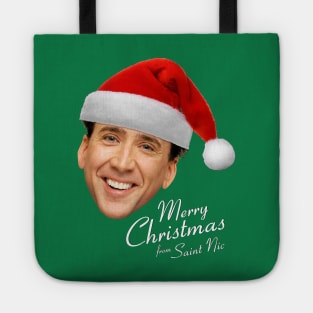 Merry Christmas from St Nic-olas Cage Tote