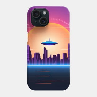 Vintage Style Alien UFO Encounter - Sci-Fi Design Phone Case