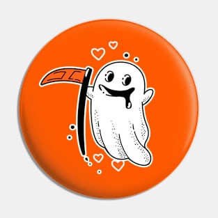 Ghost with a scythe Pin