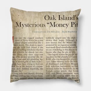 Oak Island Money Pit Pillow