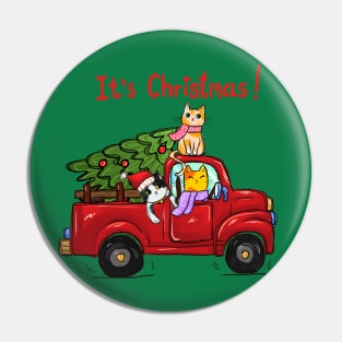 It's Christmas - Cats Pin