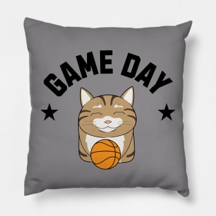 Basketball Cat Game Day Pillow