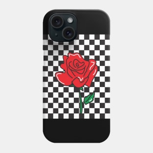 Roses checkered pop art Phone Case