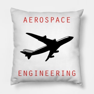 Aerospace engineering text and airplane picture Pillow