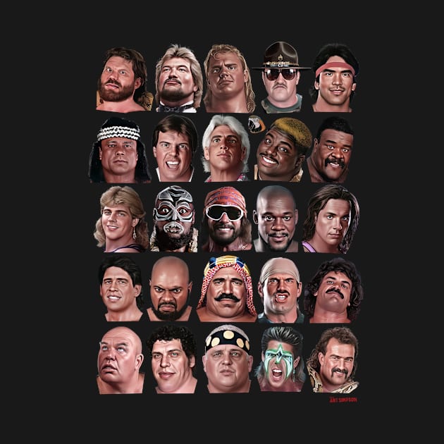 80s wrestling by Art Simpson