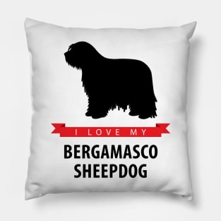 I Love My Bergamasco Sheepdog Pillow