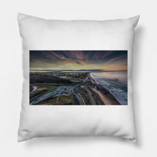 Saltburn by the Sea Sunset Pillow