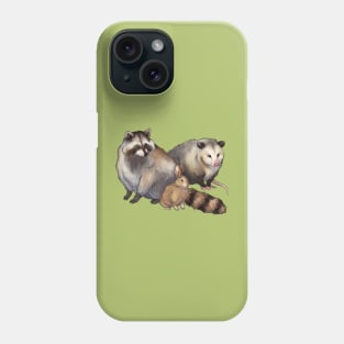 Critters (Raccoon, Rabbit, and Opossum Friends) Phone Case