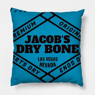 Dry Bone black Pillow