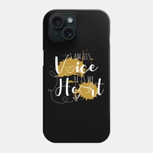 'I Am His Voice, He Is My Heart' Autism Awareness Shirt Phone Case