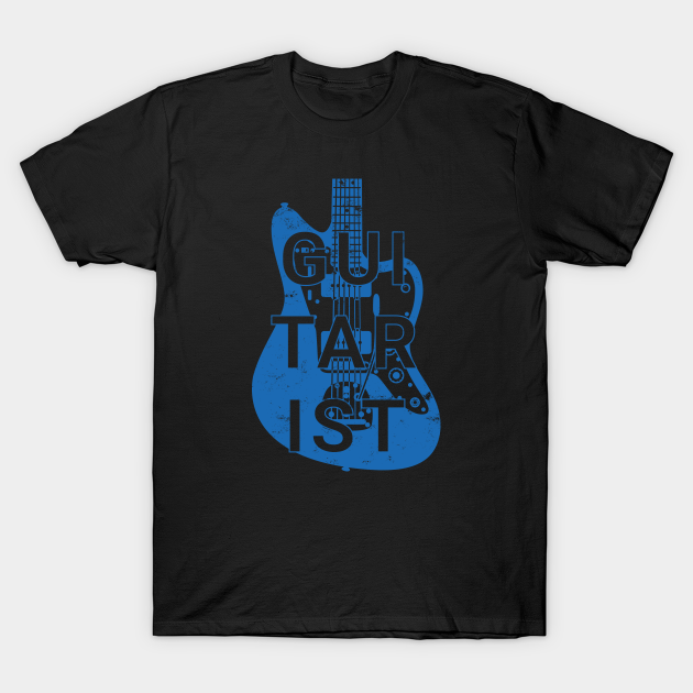 Discover Guitarist Electric Guitar Body Blue Color - Guitarist - T-Shirt