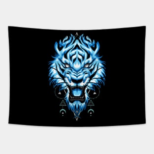 tiger head mask Tapestry