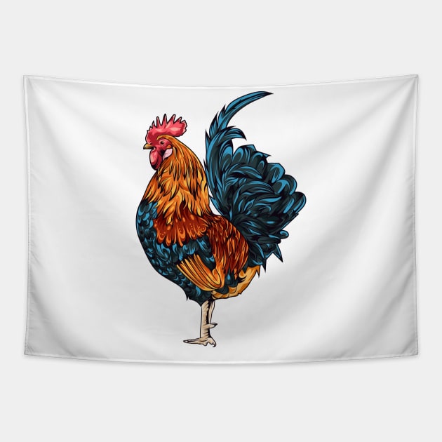 Rooster Tapestry by San Creative