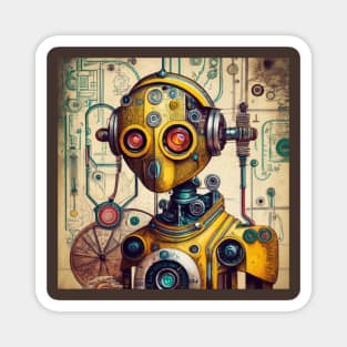 Steampunk Robot Magnet