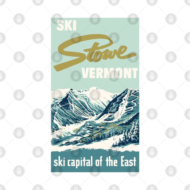 2021 Stowe Vermont Vintage Ski Poster by ROEDERcraft