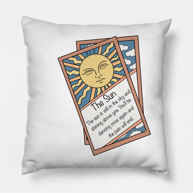 The sun tarot cards Pillow by Walt crystals