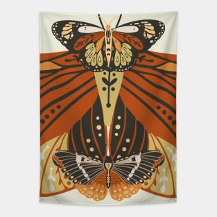 Boho Butterflies collage Tapestry