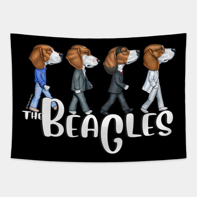 The Beagles THREE Tapestry by Danny Gordon Art