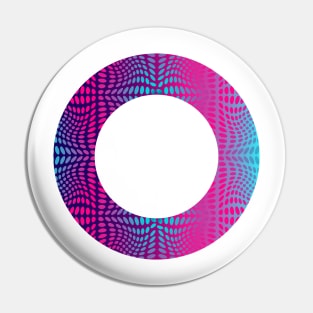 Abstract ornamental Zero sign, abstract circle sign in pink and blue Pin