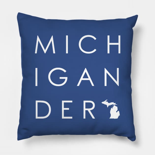 Michigander Pillow by Lost Mitten Apparel Co