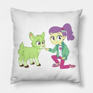 Lily Pad petting a goat 2 Pillow