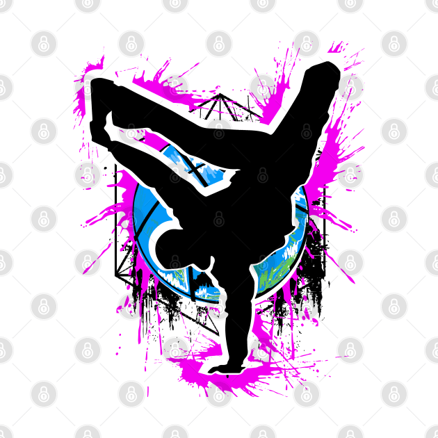 Breakdance - Breakdancer - Breakdancing B-Boy - Streetdance by BabyYodaSticker