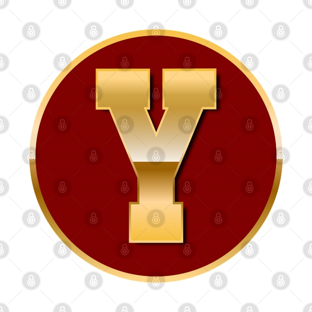 Gold letter Y by T-Shirts Zone