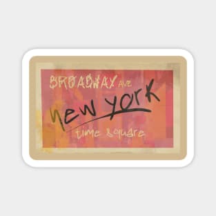 New York vintage times square retro Magnet