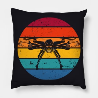 Retro Drone Pilot Gift Idea Pillow