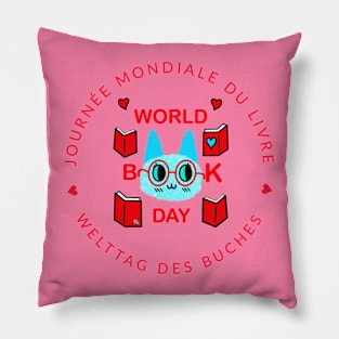 Journée Mondiale du Livre World Book Day Pillow