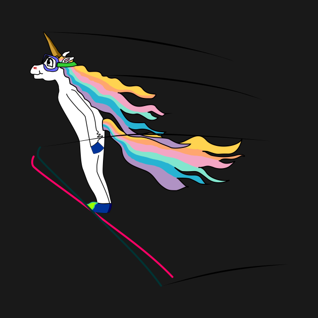 Ski jumping unicorn in an elegant flight  unicorn  tshirt  teepublic Ski jumping unicorn in an elegant flight  unicorn  tshirt  teepublic