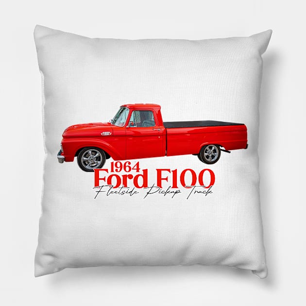 1964 Ford F100 Fleetside Pickup Truck Pillow by Gestalt Imagery