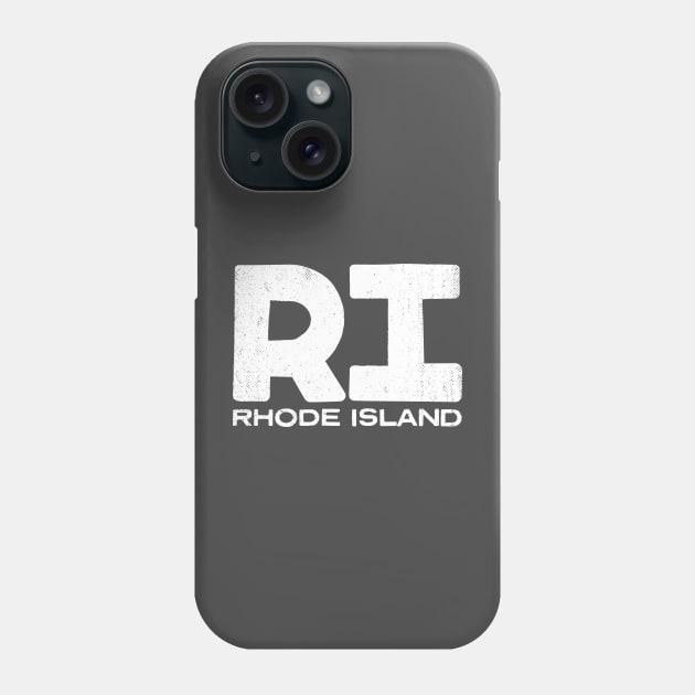 RI Rhode Island Vintage State Typography Phone Case by Commykaze