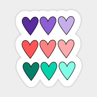 Vsco pastel ombre hearts Magnet