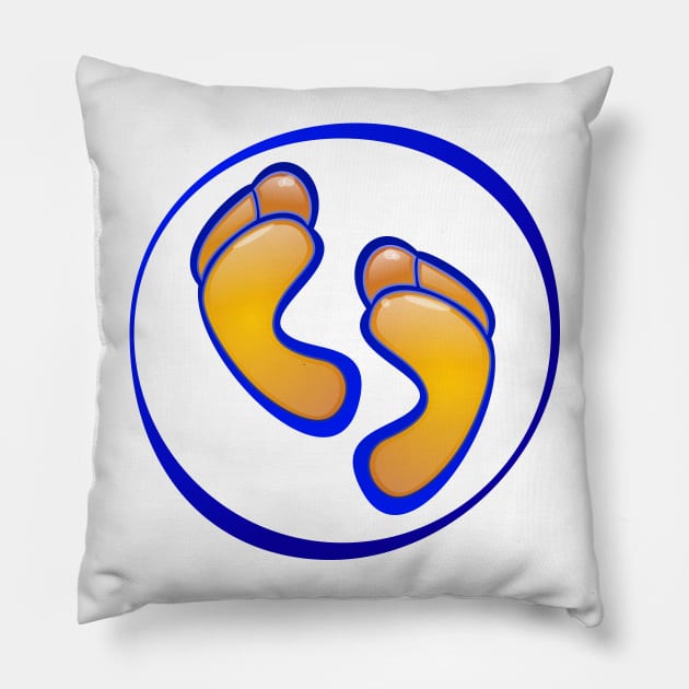 Golden Feet - Barefoot Running Pillow by sketchtodigital