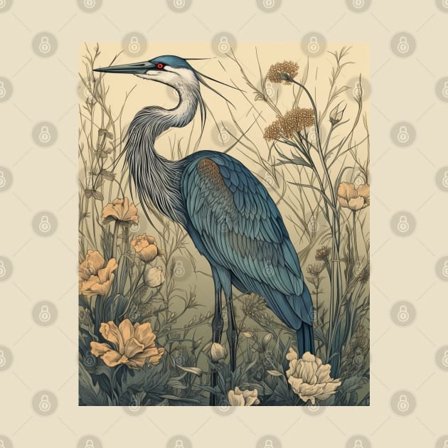 Great Blue Heron Nature by Time Travelers Nostalgia