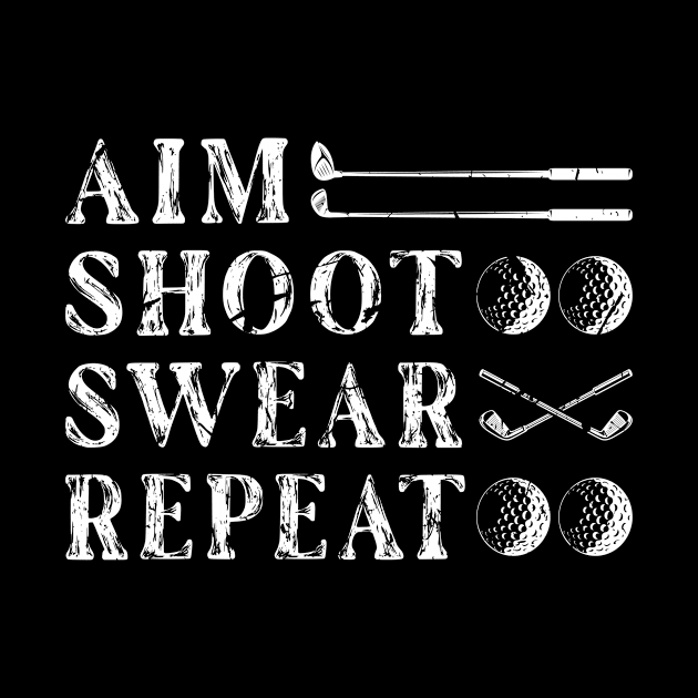 Aim Shoot Golfing Golf by Humbas Fun Shirts