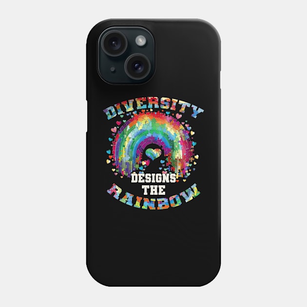 Diversity Designs The Rainbow Autism Awareness Phone Case by tamdevo1