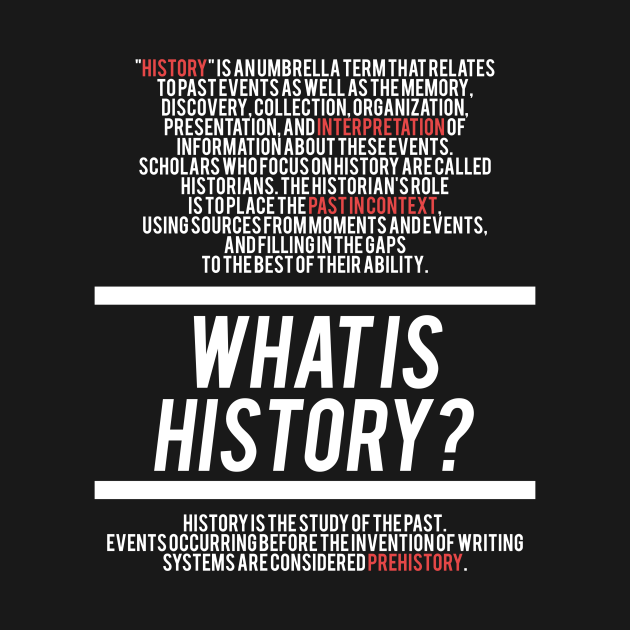 History Defined History Teacher History TShirt TeePublic