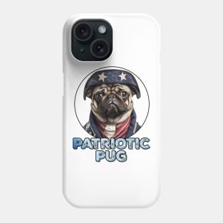 Patriotic Pug Phone Case