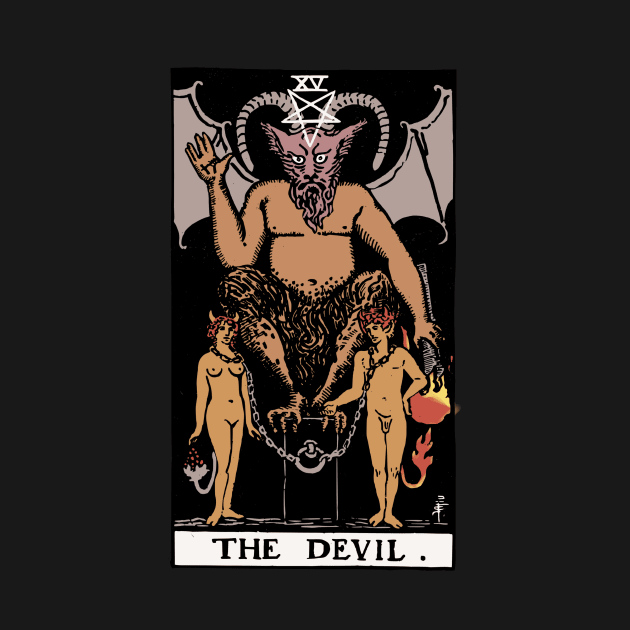 The Devil Tarot Card Rider Waite by Sunburst