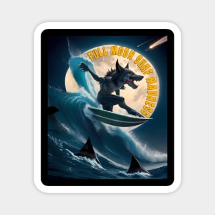 Full Moon Surf Madness, Alpha Werewolf Surfing Magnet