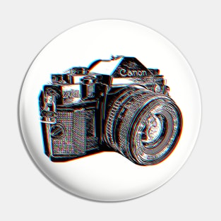 Classic Canon A1 Vintage Camera Artwork Pin