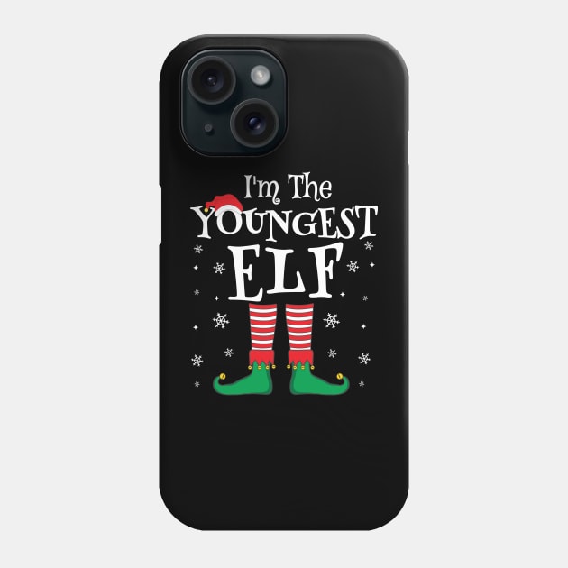 I'm The Youngest Elf Matching Family Christmas Pajama Shirt Phone Case by TheMjProduction