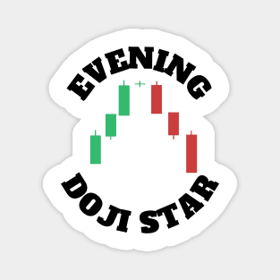 The Evening Doji Star (Black) Magnet